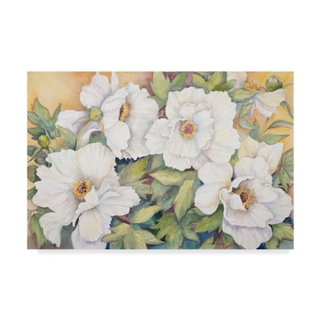 Joanne Porter 'Peonies Dressed In White' Canvas Art,22x32